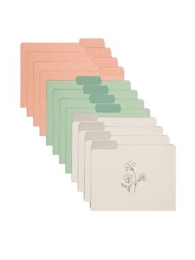 U Brand Floral Design File Folders 12 Count